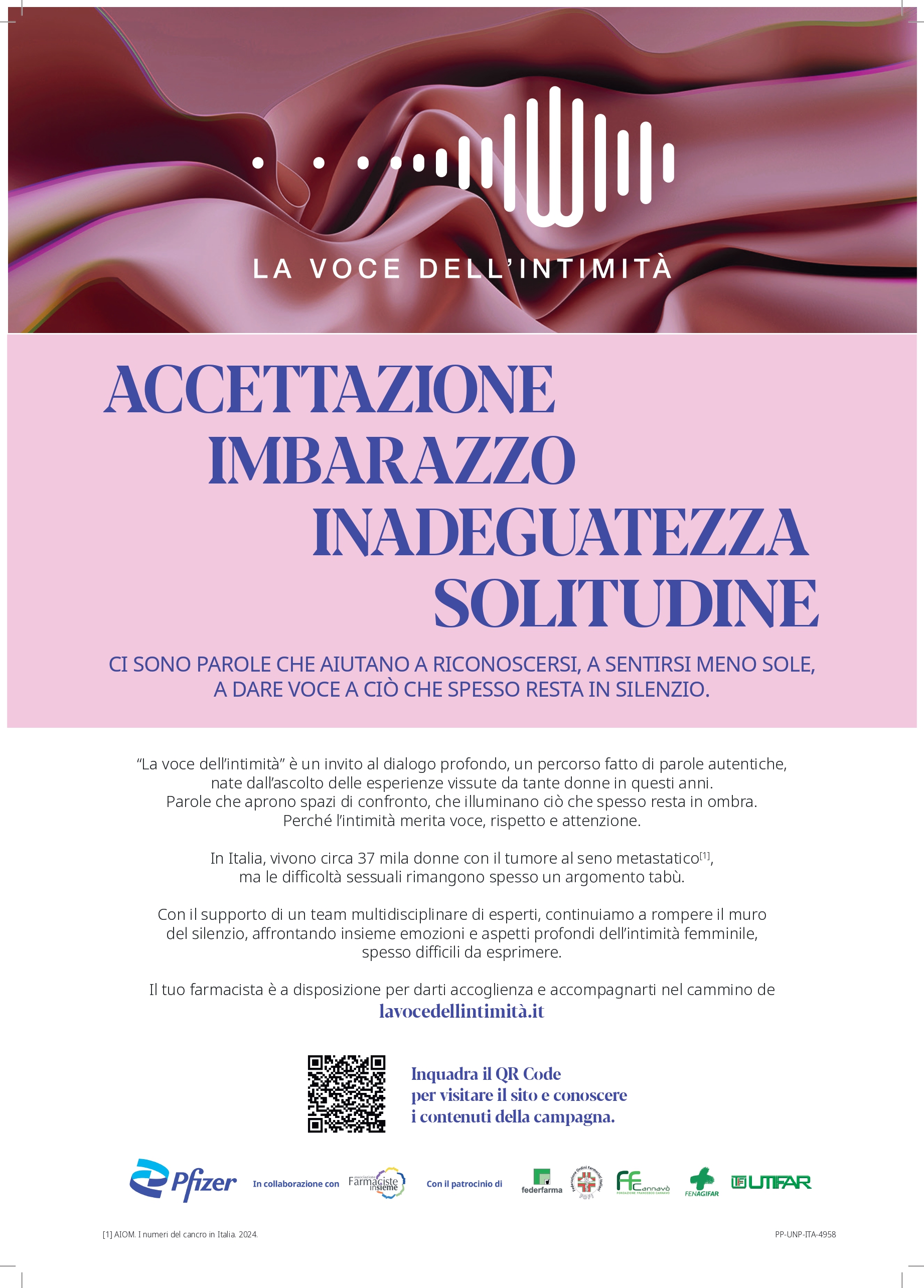 La voce dell'intimità. Sessualità e tumore al seno metastatico: parlarne si può. 
