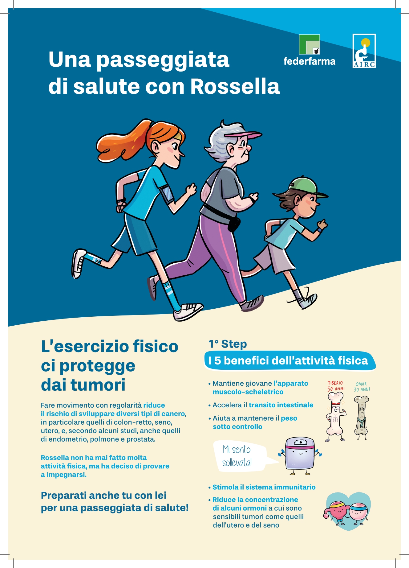 Campagna AIRC – Federfarma “Insieme per la prevenzione”. Una passeggiata di salute con Rossella. 